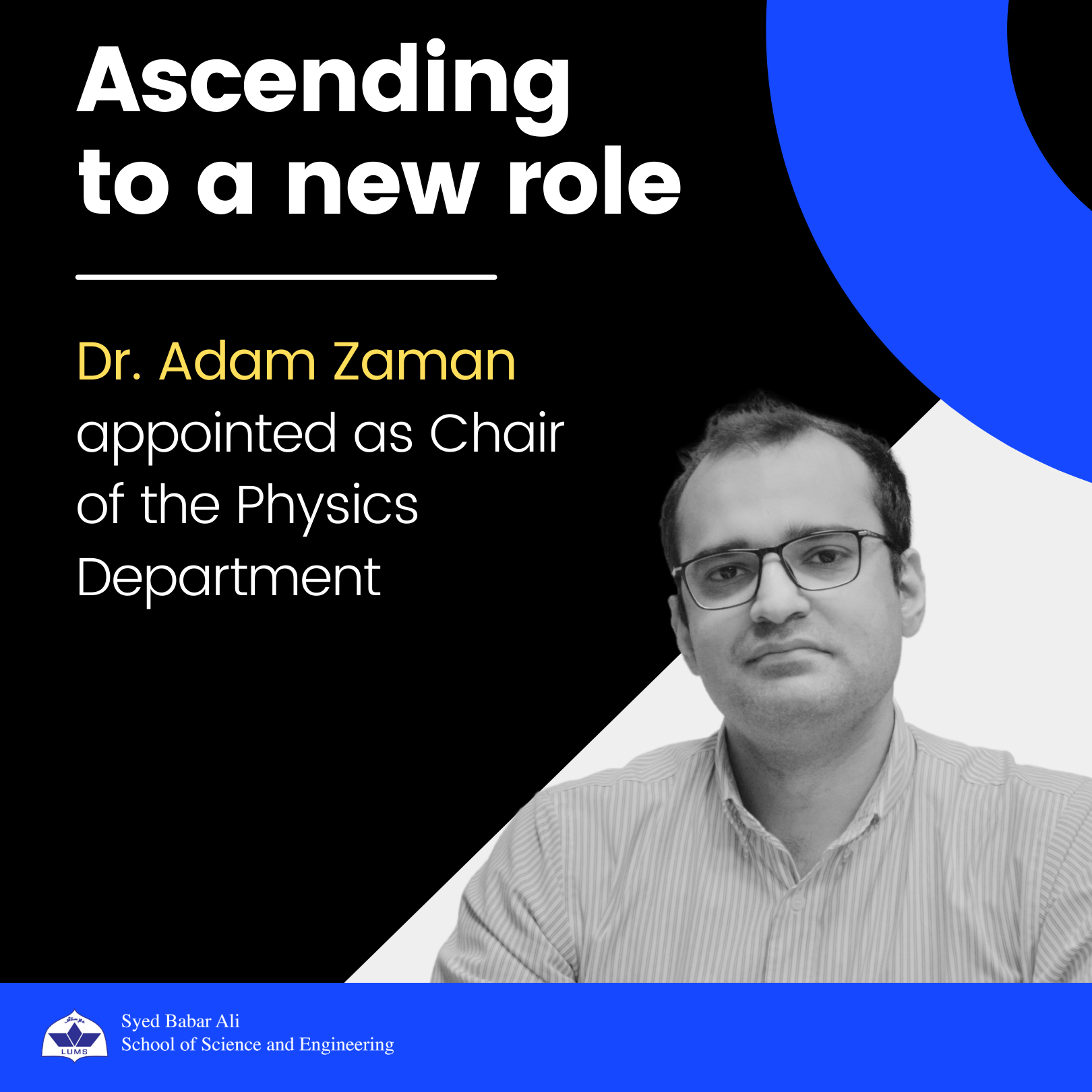Dr Adam Zaman Chair